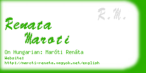 renata maroti business card